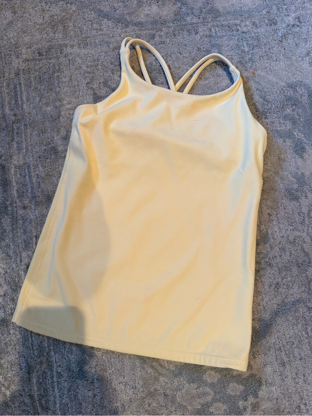 Athleta Pale Yellow Double-Strap Girls Tank